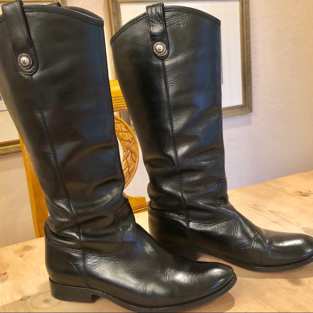 FRYE MELISSA BUTTON Black Excellent Condition
